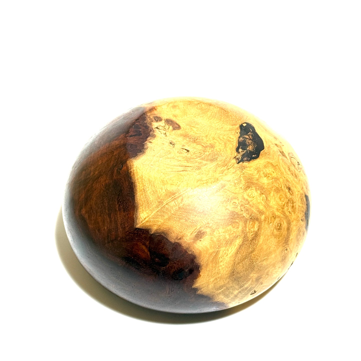 Genuine rosewood burl incense burner, 4 inches (120mm diameter), eight-headed, top quality.
