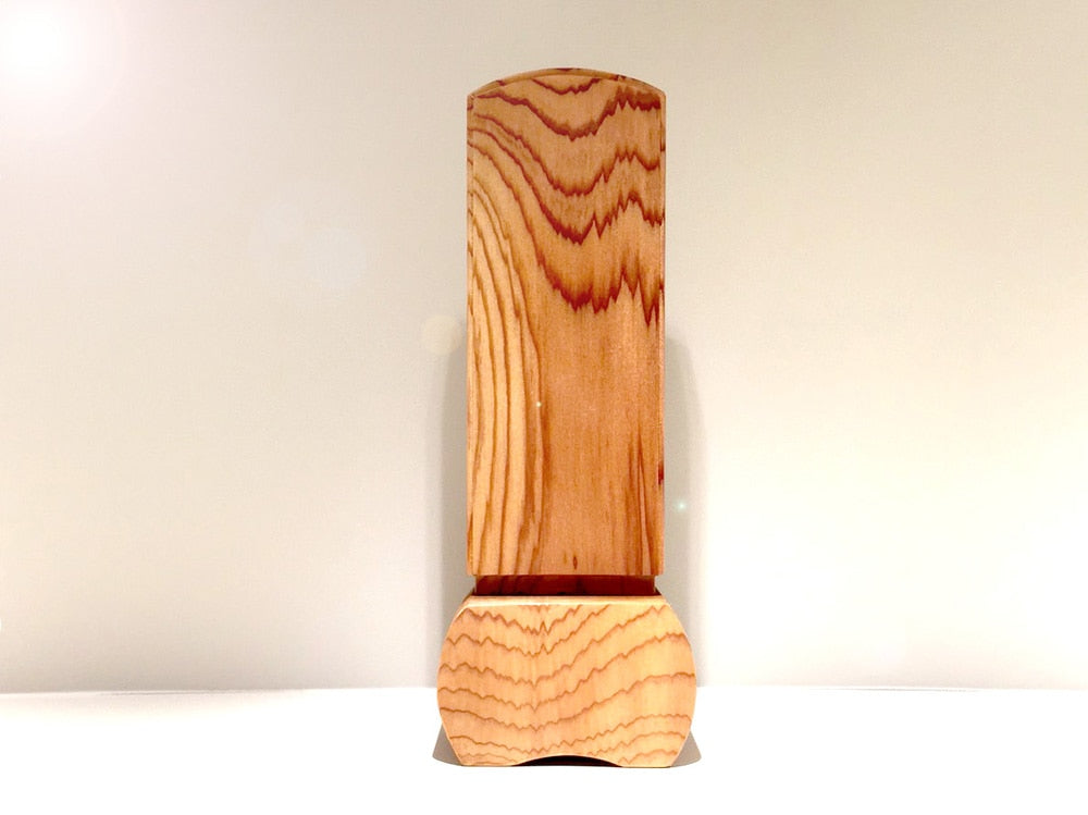 Yakusugi cedar memorial tablet, 6 inches