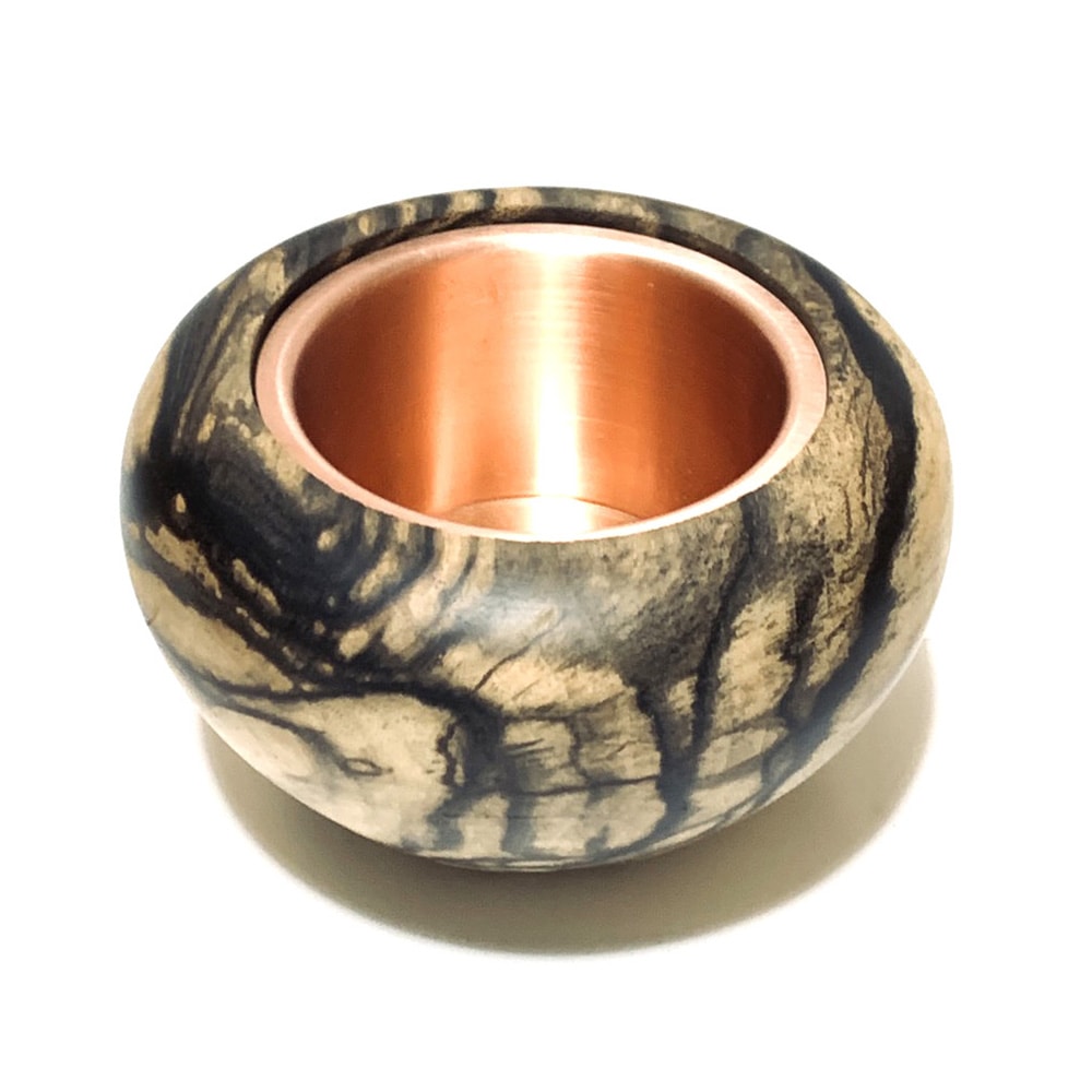 Black Persimmon Incense Burner, 4-inch, Top-of-the-Line Type, Premium Grade