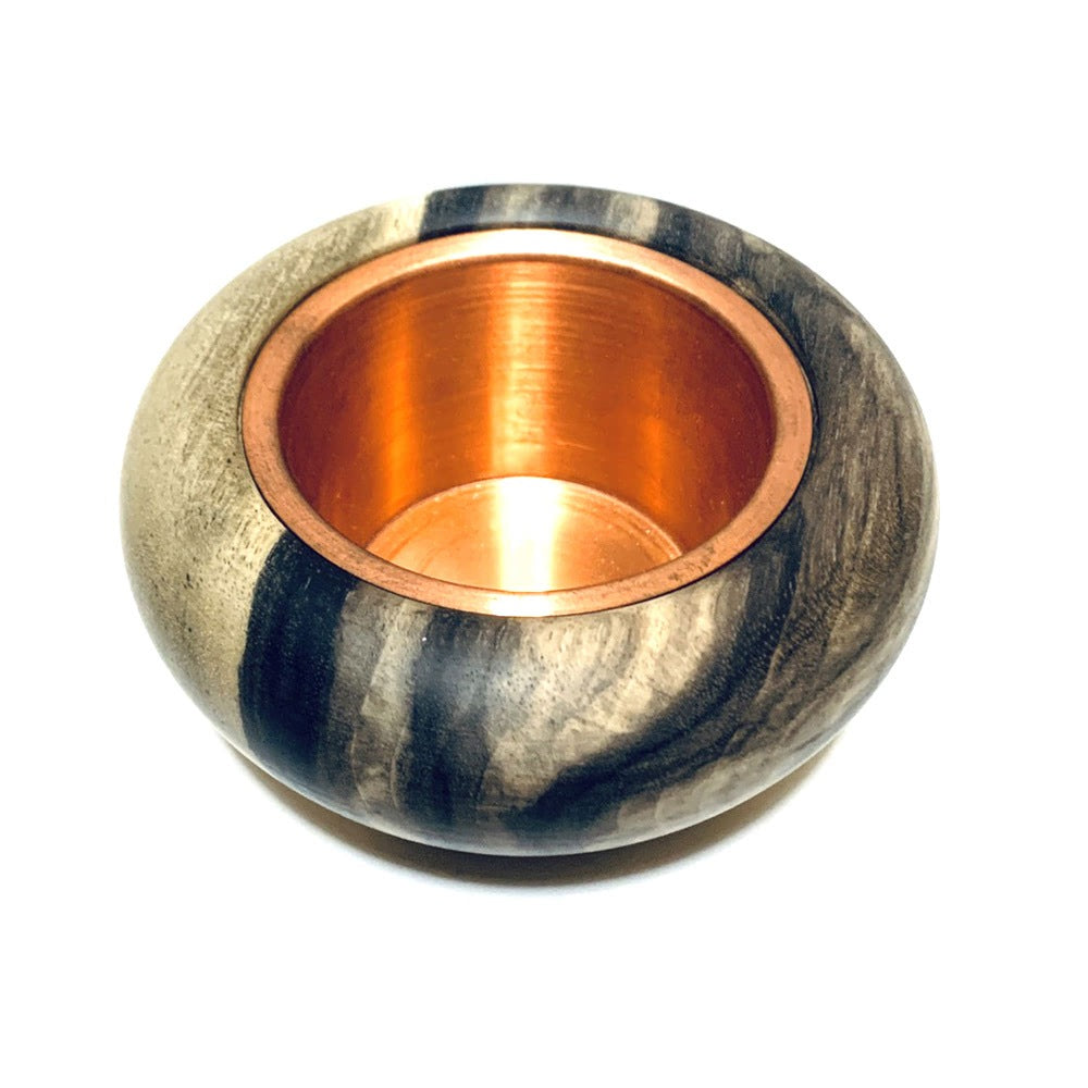 Black persimmon incense burner (115mm diameter), eight-headed type, standard grain.