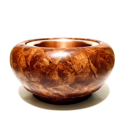 花梨瘤の香炉　5寸（直径150mm）　頭八型　特上