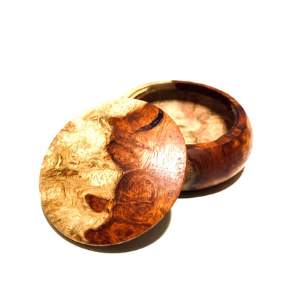 花梨瘤　紅白杢　70mm　まんじゅう型　1タッチ式