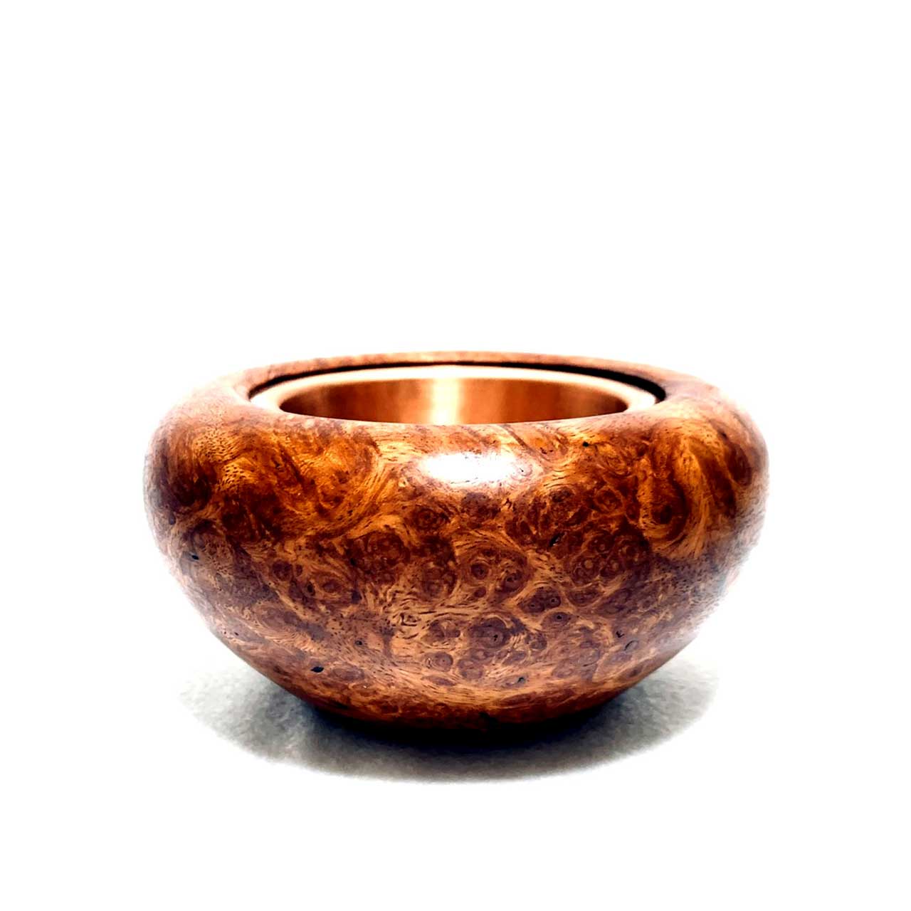 花梨瘤の香炉　4寸（直径120mm）　頭八型　特上