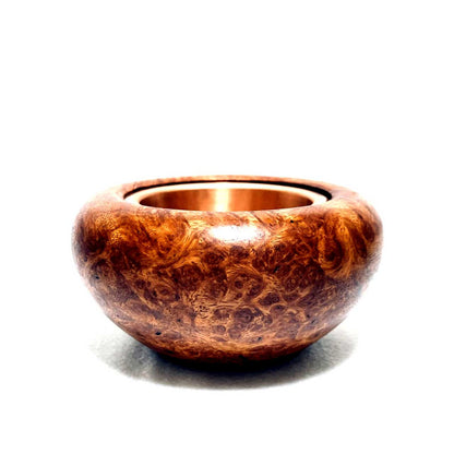 花梨瘤の香炉　4寸（直径120mm）　頭八型　特上