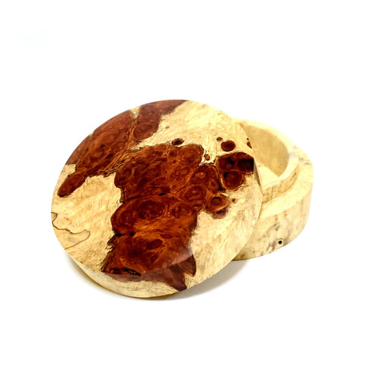 花梨瘤　紅白杢　58mm　切立型　1タッチ式　特上