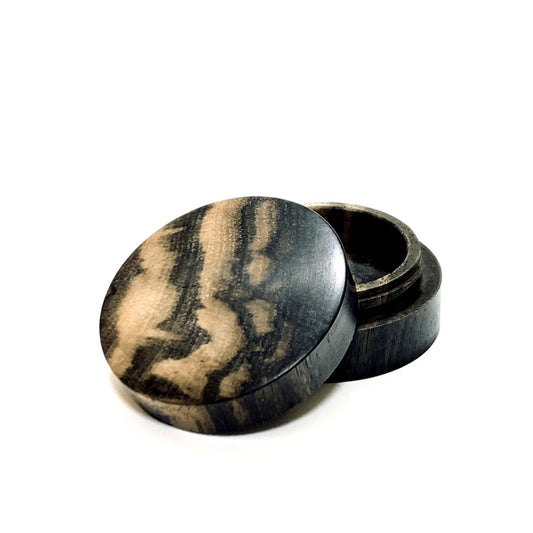 黒柿の香合　50mm　特上　切立型　1タッチ式