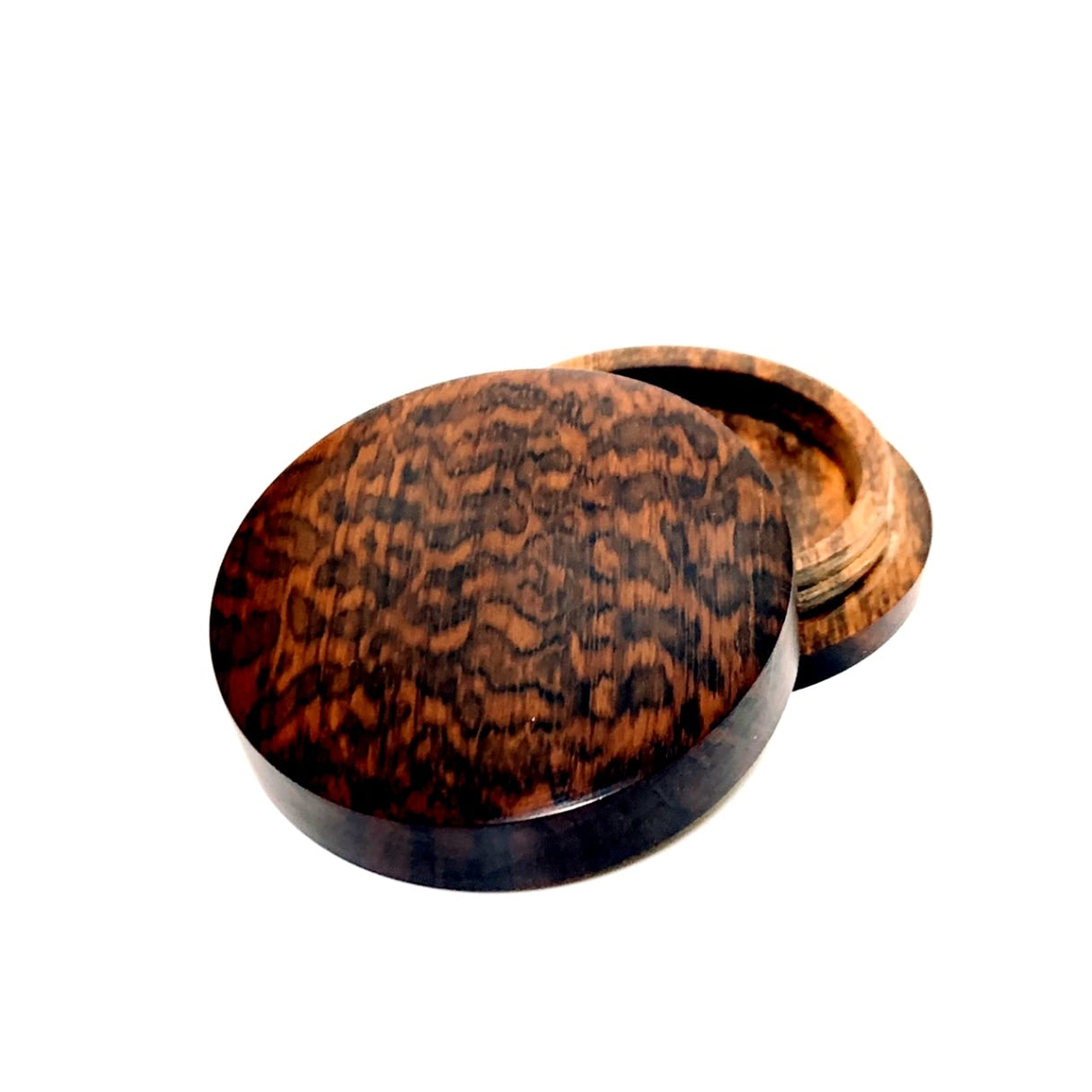 スネークウッドの香合　60mm　極上　千代型　1タッチ式