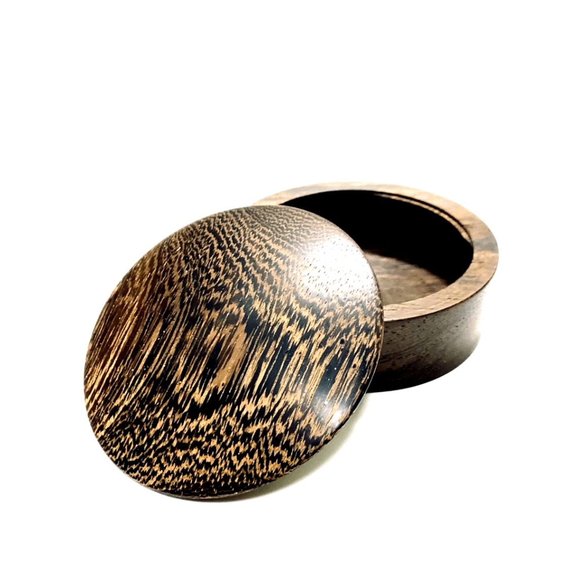 本鉄刀木の香合　70mm　新型　1タッチ式