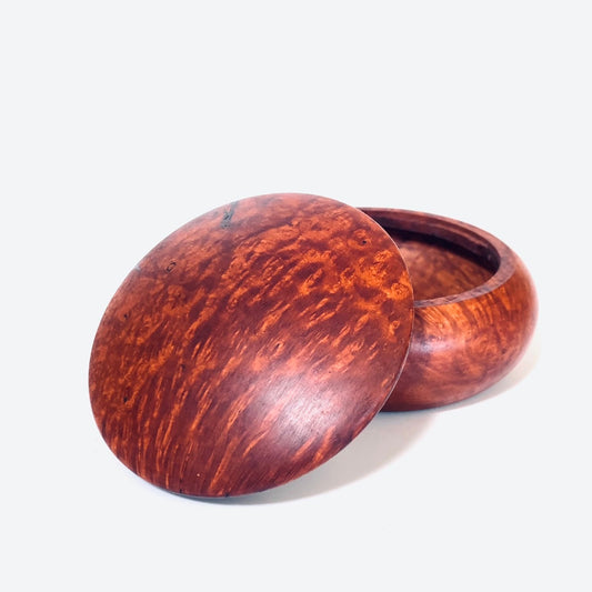 ブライヤーの香合　70mm　まんじゅう型　1タッチ式