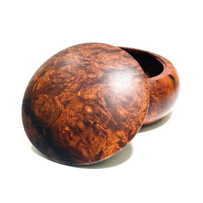 特価　花梨瘤の香合　大型80mm　まんじゅう型　1タッチ式