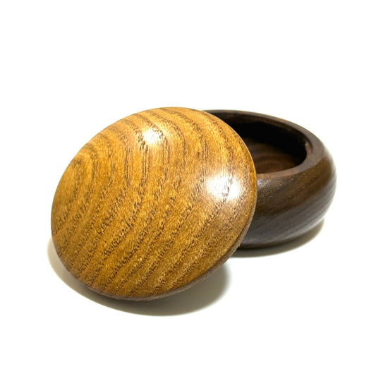 槐の香合　60mm　まんじゅう型　1タッチ式