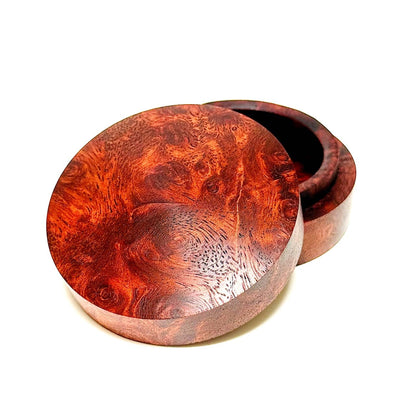 花梨瘤の香合　60mm　切立型　1タッチ式　特上