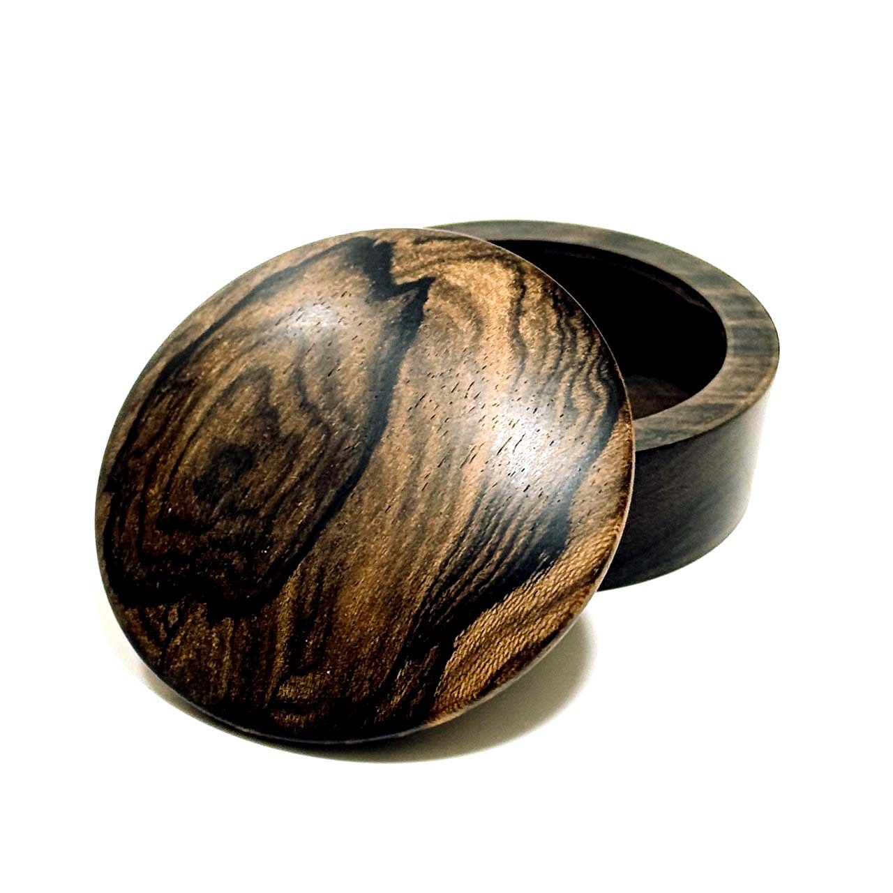 シャム柿の香合　70mm　新型　標準杢　1タッチ式