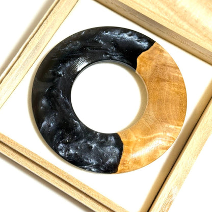 ハイブリッド・ウッドの環　墨色　70mm