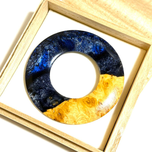 ハイブリッド・ウッドの環　銀河　70mm（花梨瘤使用）