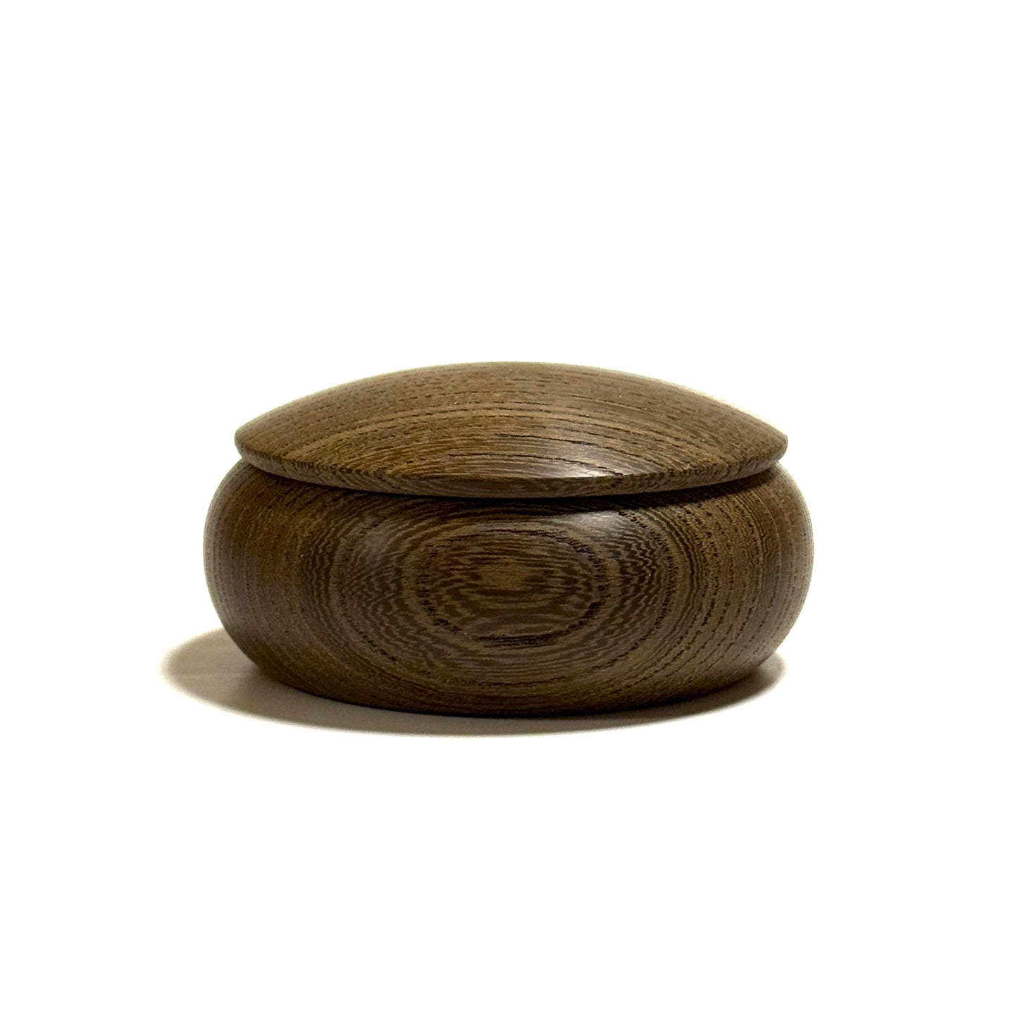 Ancient Zelkova Wood Incense Box, 70mm, Bun Shape, One-Touch Opening