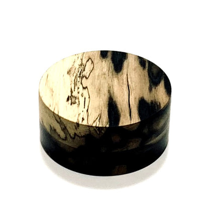 黒柿の香合　孔雀杢　60mm　特上　切立型　1タッチ式