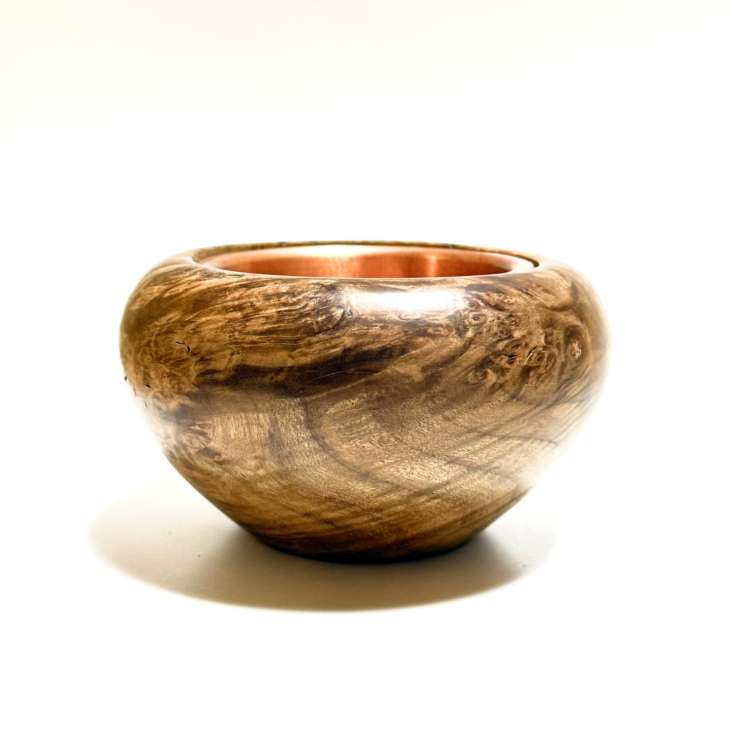 Maple burl incense burner, 4 inches (120mm diameter), top-grade, eight-headed design.