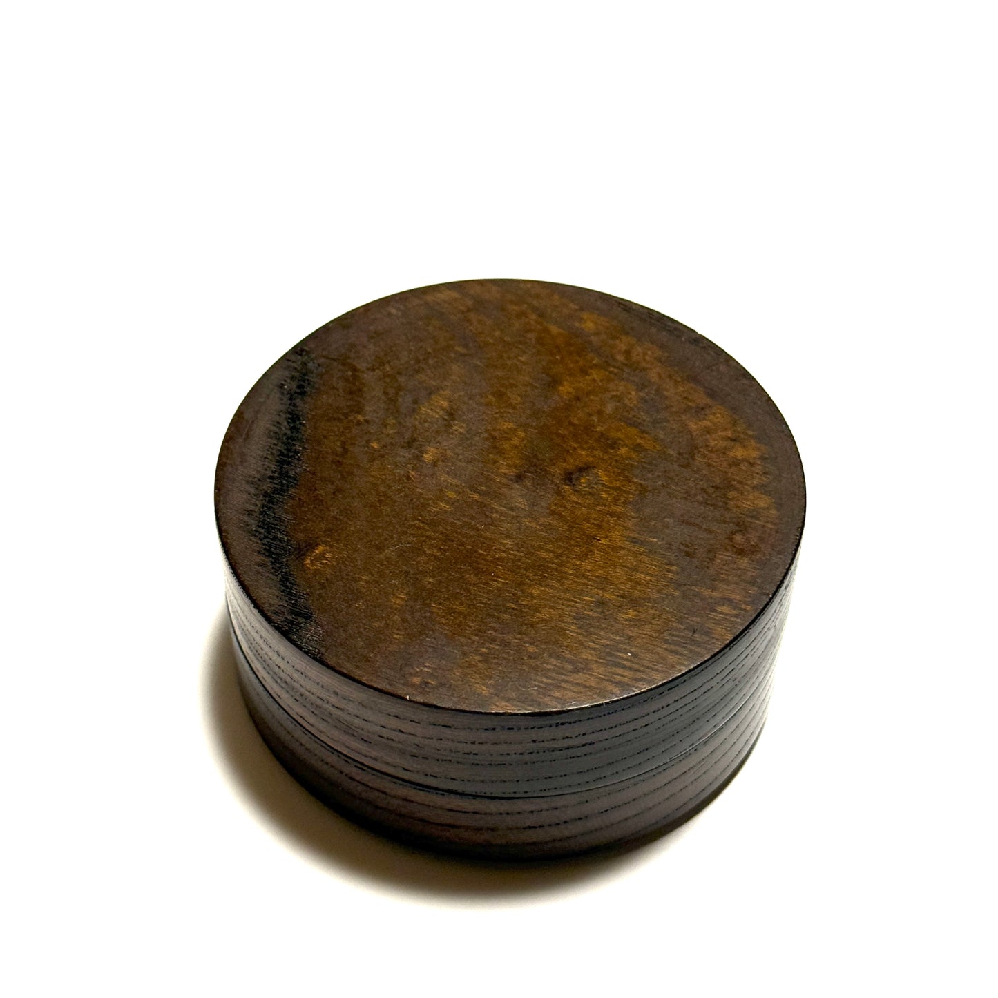 Ancient Zelkova wood incense box (oil finish), 70mm, straight-sided, one-touch type.