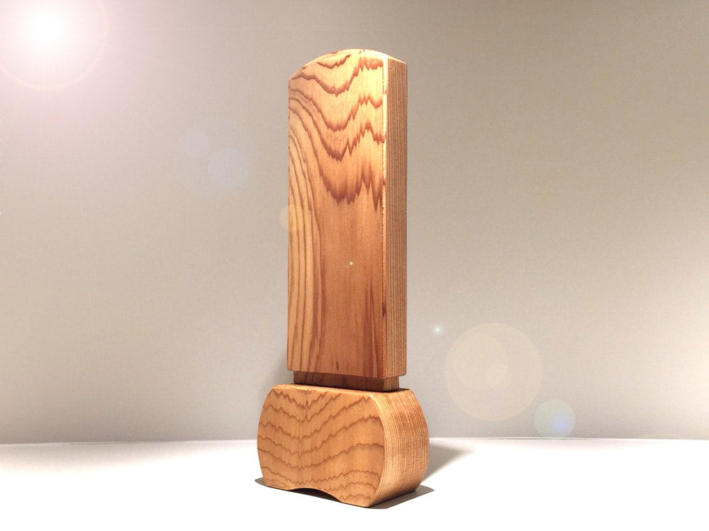 屋久杉の御位牌　6寸