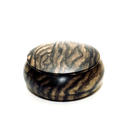 黒柿の香合　70mm　極上　まんじゅう型　1タッチ式