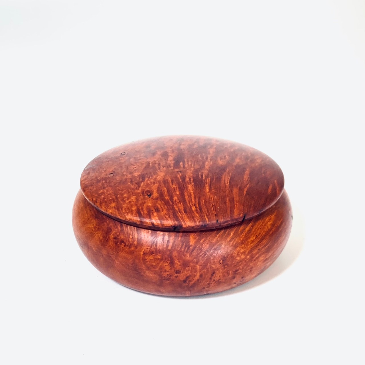 ブライヤーの香合　70mm　まんじゅう型　1タッチ式