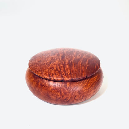 ブライヤーの香合　70mm　まんじゅう型　1タッチ式