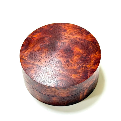 花梨瘤の香合　60mm　切立型　1タッチ式　特上