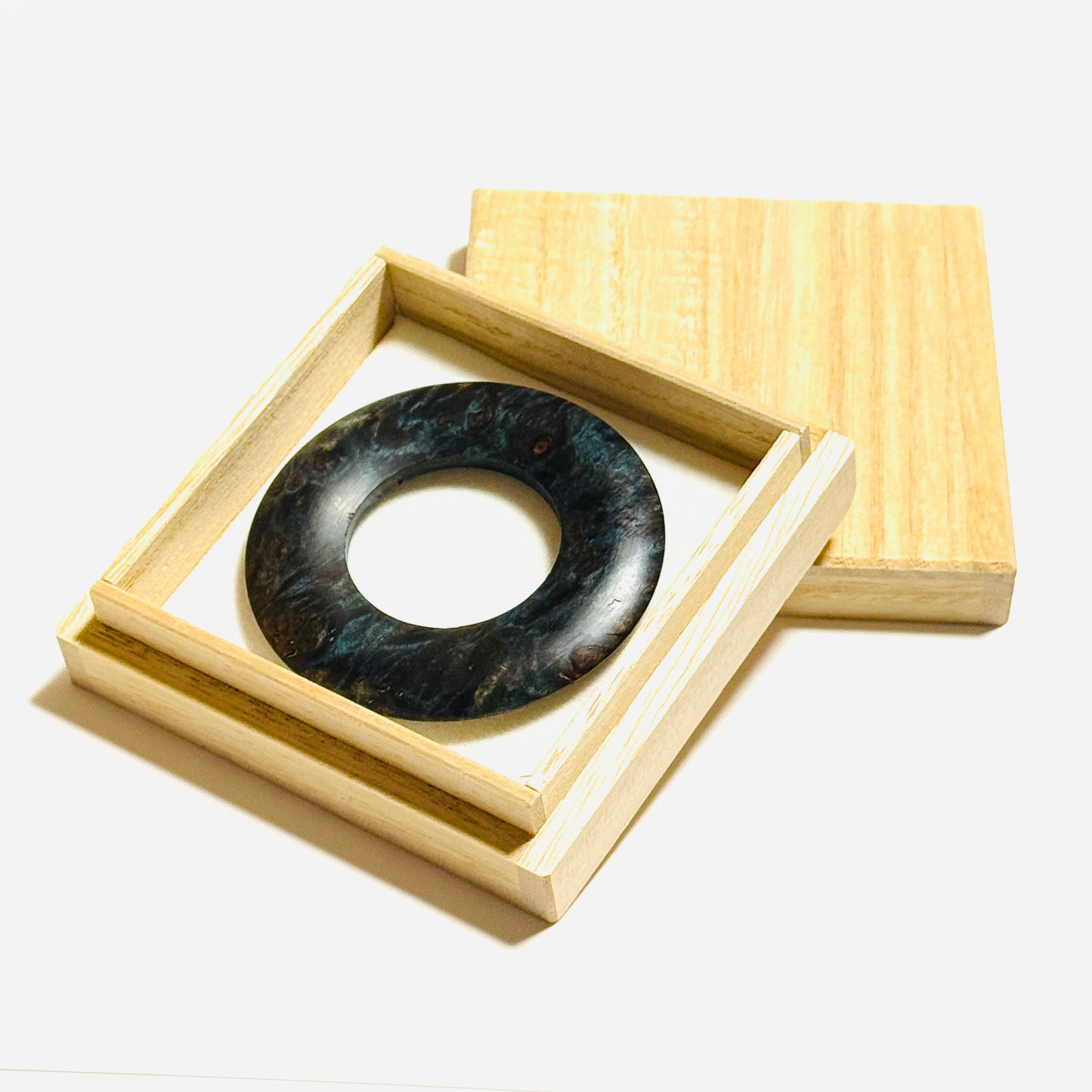 スタビライズド・ウッドの環（絡子環）花梨瘤使用　1寸8分（54mm ） 極上