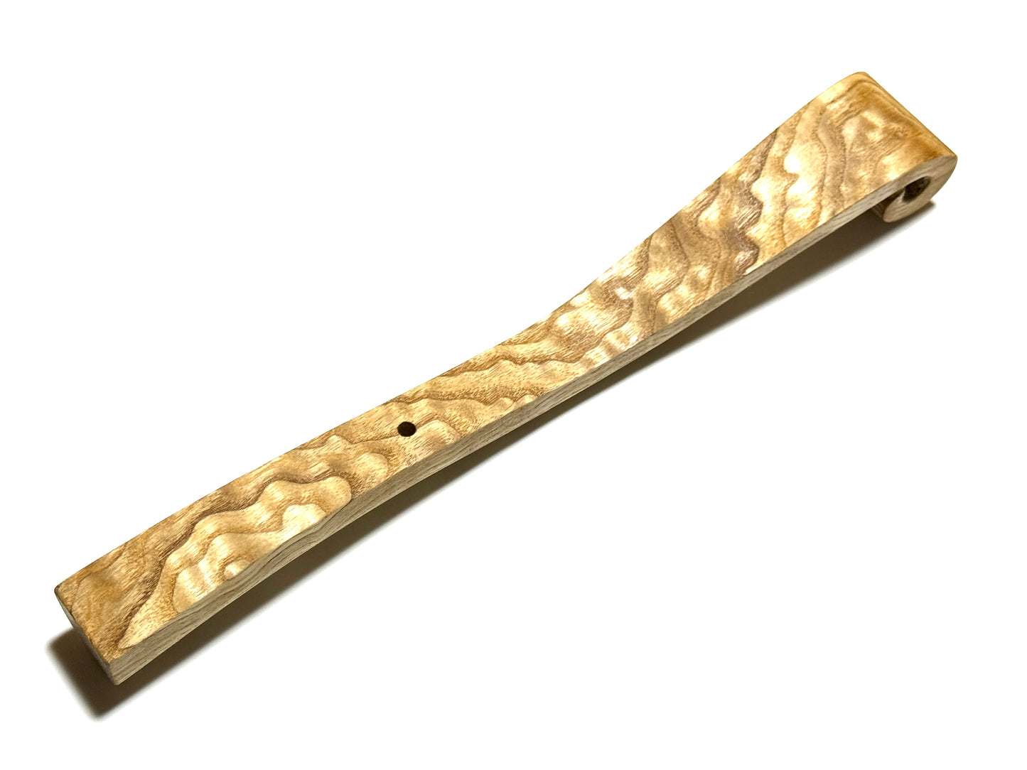 Salt-glazed burl wood scepter, 1 shaku (300mm), top quality.