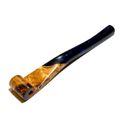 ハイブリッド・ウッドの笏　紺色　8寸（240mm）（花梨瘤使用）