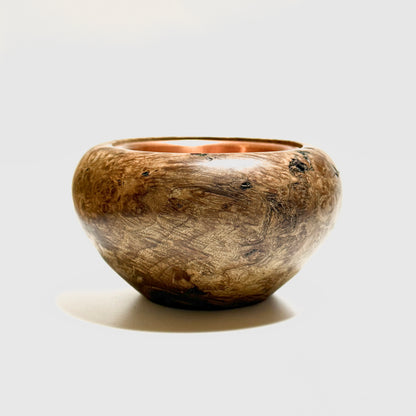Maple burl incense burner, 4 inches (120mm diameter), top-grade, eight-headed design.