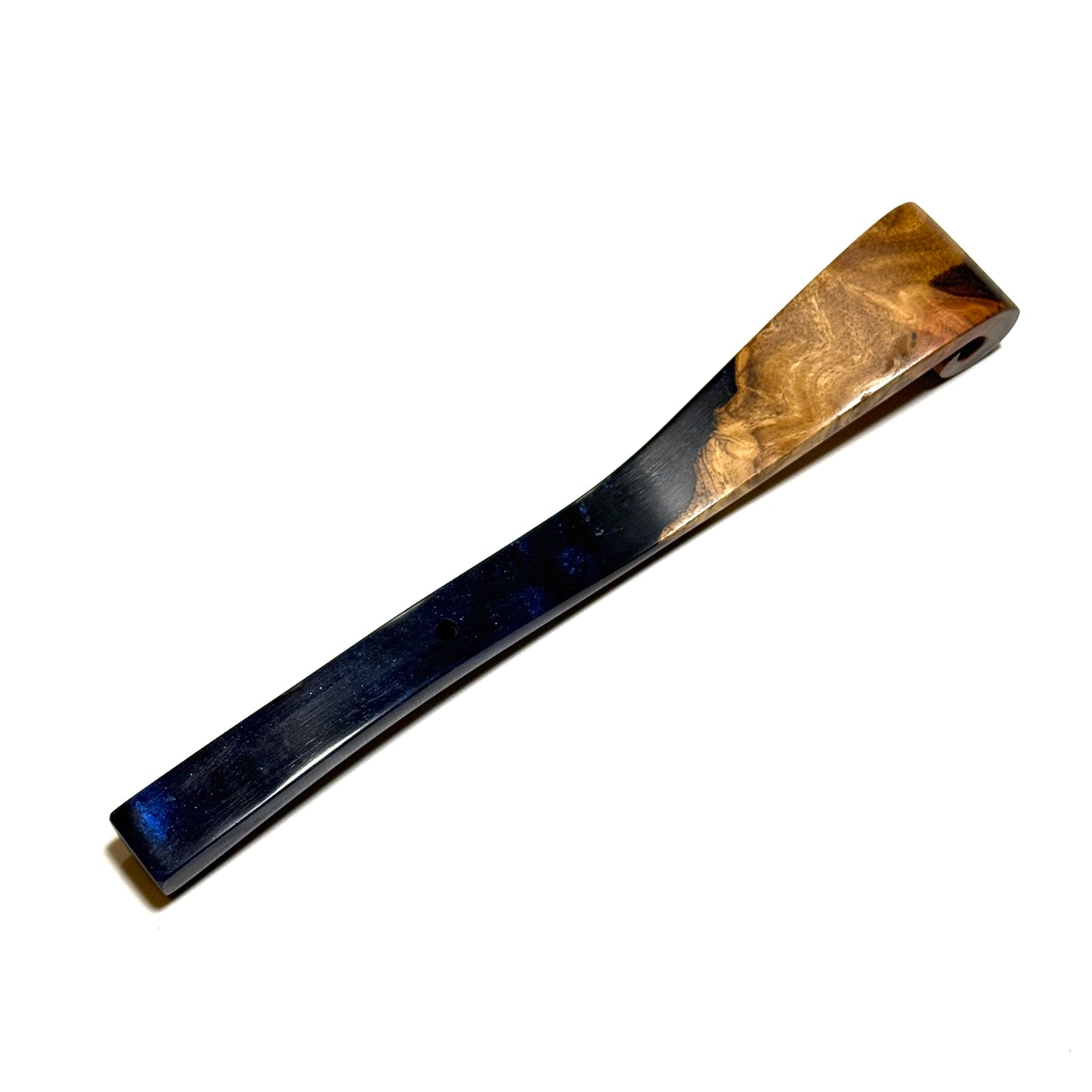 ハイブリッド・ウッドの笏　紺色　8寸（240mm）（花梨瘤使用）