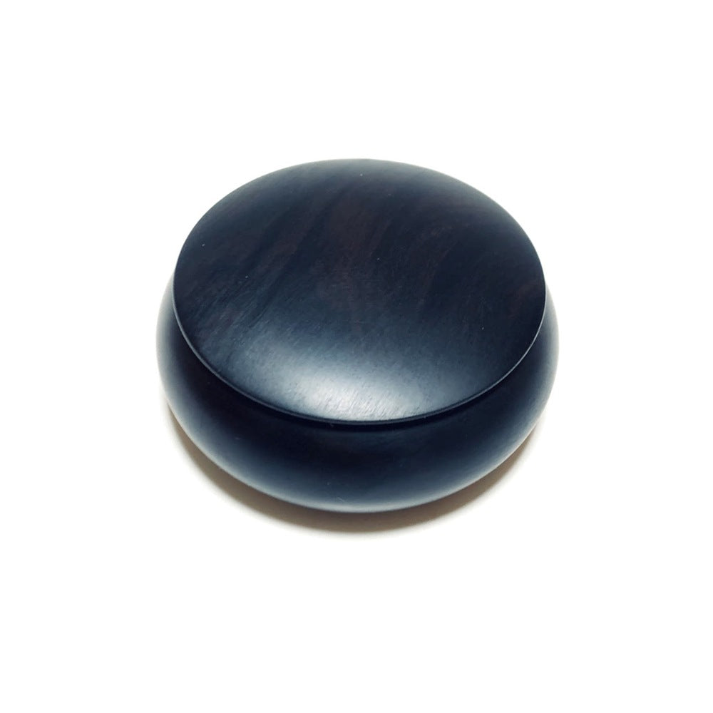 青黒檀の香合　70mm　まんじゅう型　1タッチ式