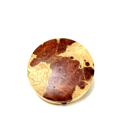 花梨瘤　紅白杢　58mm　切立型　1タッチ式　特上