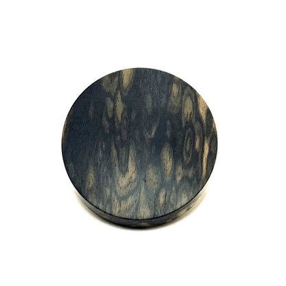 黒柿の香合　孔雀杢　70mm（高さ35mm）　極上　切立型　1タッチ式