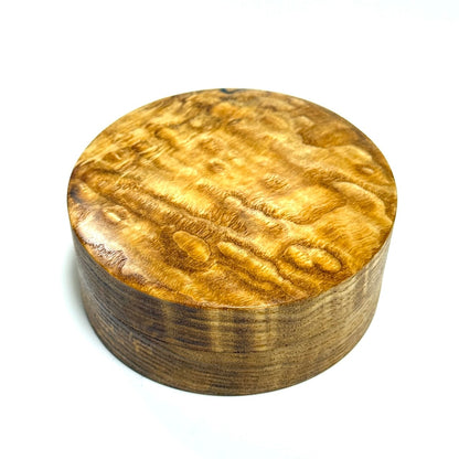 塩地玉杢の香合　大サイズ80mm　切立型　1タッチ式