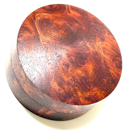 花梨瘤の香合　60mm　切立型　1タッチ式　特上