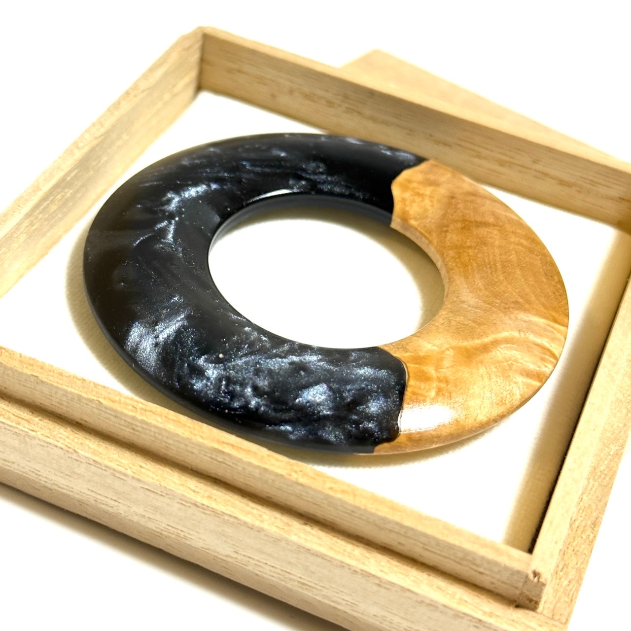 ハイブリッド・ウッドの環　墨色　70mm