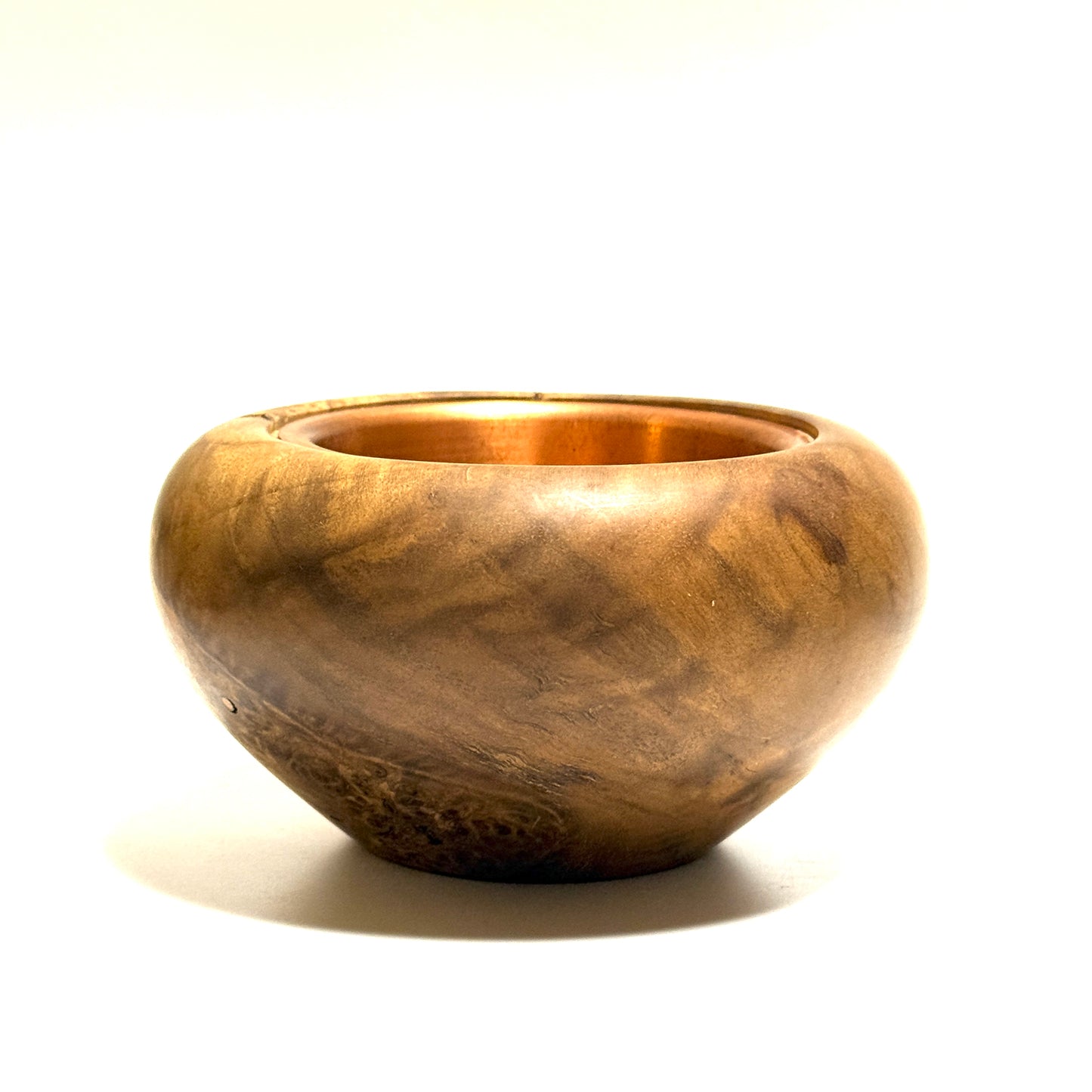 Maple burl incense burner, 4 inches (120mm diameter), top-grade, eight-headed design.