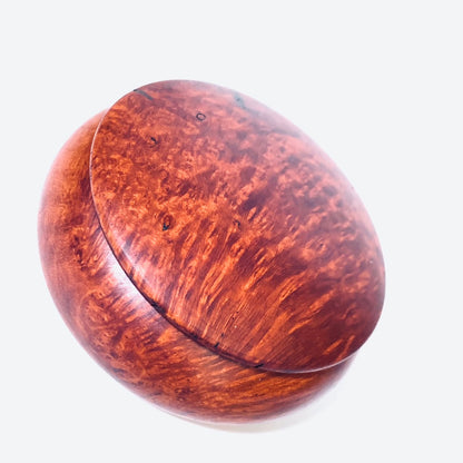 ブライヤーの香合　70mm　まんじゅう型　1タッチ式