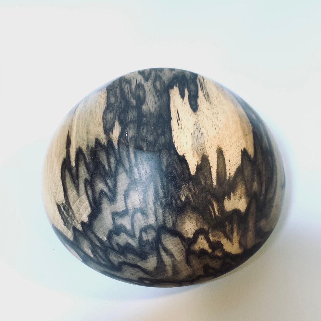 黒柿の香炉　4寸（120mm）頭八型　極上杢