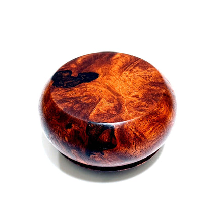 特価　花梨瘤の香合　大型80mm　まんじゅう型　1タッチ式