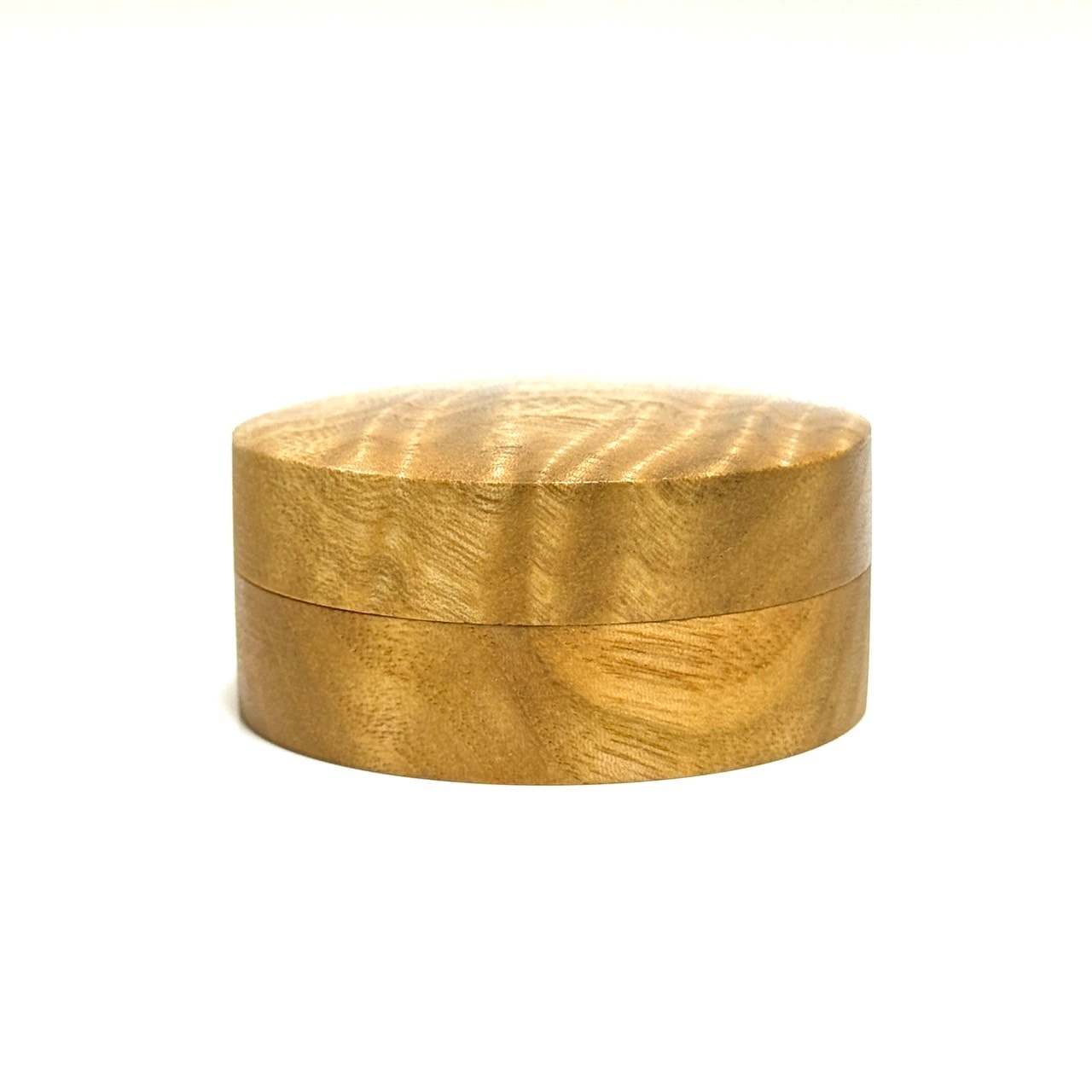 楠 虎目杢の香合　60mm　切立型　1タッチ式