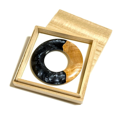 ハイブリッド・ウッドの環　墨色　70mm