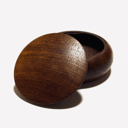 Black walnut incense box, 70mm, straight-sided, one-touch type.