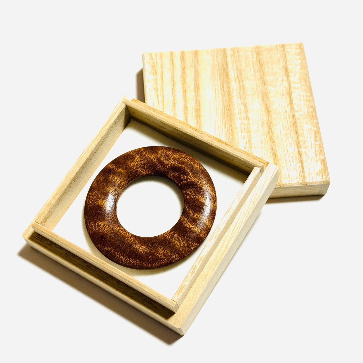 サペリ・マホガニーの環（絡子環） 1寸8分（54mm ）リボン杢