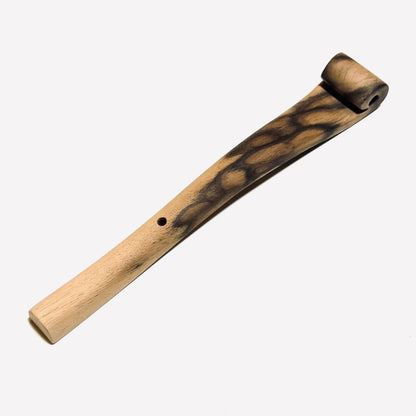 黒柿の笏　8寸（240mm）孔雀杢　特上