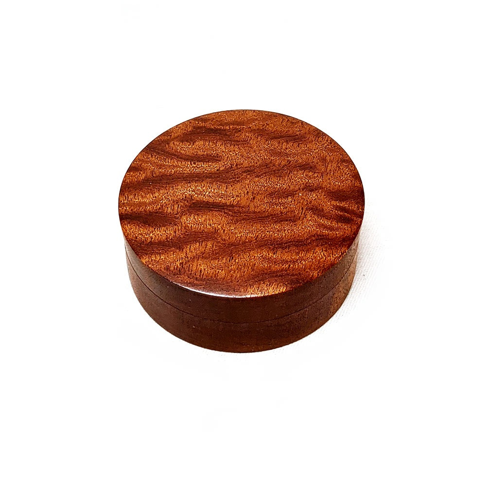 サペリの香合　70mm　切立型　1タッチ式