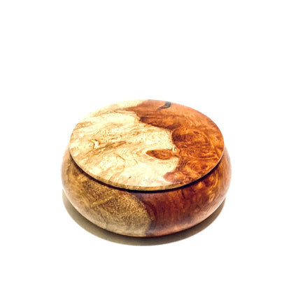 花梨瘤　紅白杢　70mm　まんじゅう型　1タッチ式